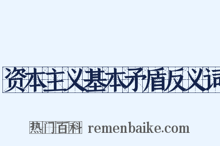 资本主义基本矛盾反义词是什么意思的图片